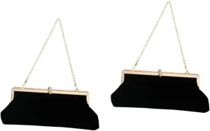 2pcs Hot Pink Clutch Purse Women Evening Handbag for Party Wedding Banquet Soiree