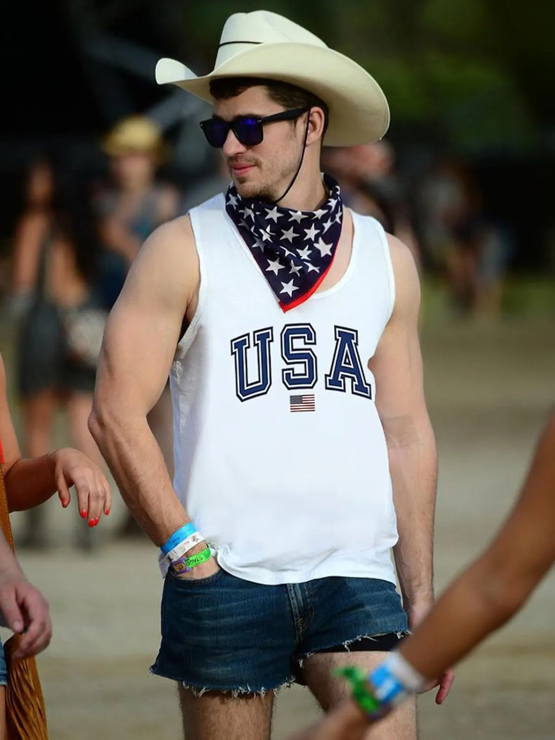 4th of July Tank Top Men American Flag Patriotic Sleeveless Shirts USA Stars and Stripes Independence Day Muscle Tanks