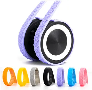 8 pack Luggage Wheel Covers,Adhesive Silicone Silent luggage wheel suitcase wheel covers protector covers Cover for Carry-on Luggage 2-2.6 inches (PURPLE)