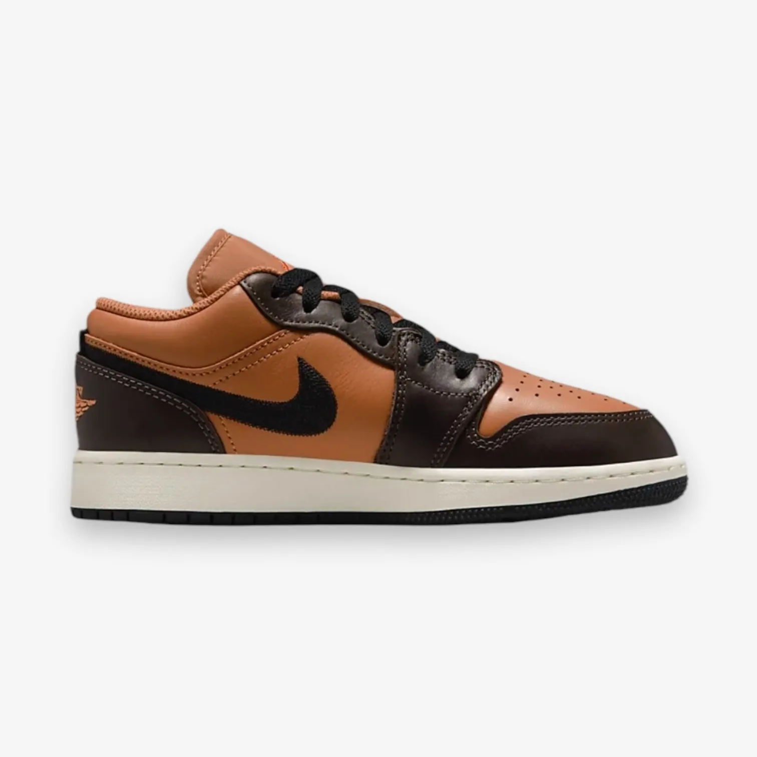 AIR JORDAN 1 LOW SE GS Grade School FLAX/BLACK-BAROQUE BROWN-VINTAGE CORAL HQ3604-201