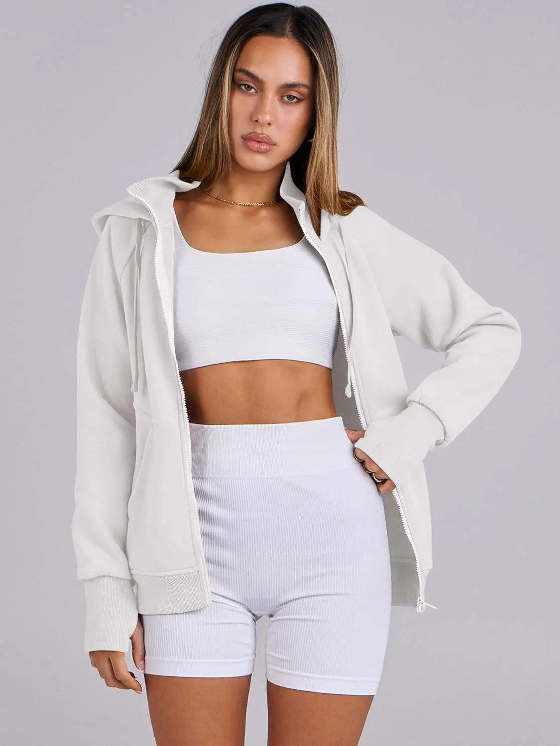 ANRABESS Womens Zip Up Hoodies Fleece Jackets Long Sleeve Sweatshirts Pockets Casual Fall Fashion Preppy Outfits Y2k Clothes