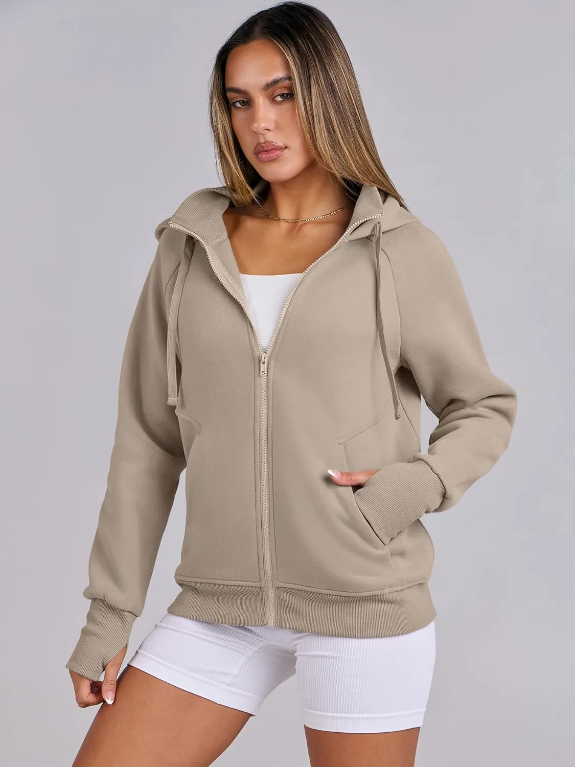 ANRABESS Womens Zip Up Hoodies Fleece Jackets Long Sleeve Sweatshirts Pockets Casual Fall Fashion Preppy Outfits Y2k Clothes
