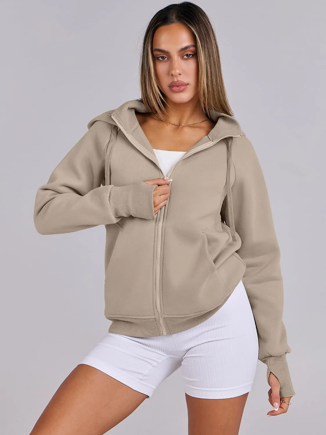 ANRABESS Womens Zip Up Hoodies Fleece Jackets Long Sleeve Sweatshirts Pockets Casual Fall Fashion Preppy Outfits Y2k Clothes