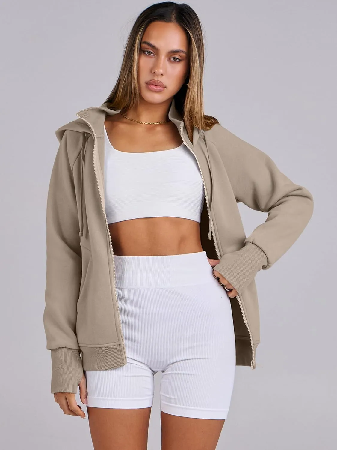 ANRABESS Womens Zip Up Hoodies Fleece Jackets Long Sleeve Sweatshirts Pockets Casual Fall Fashion Preppy Outfits Y2k Clothes