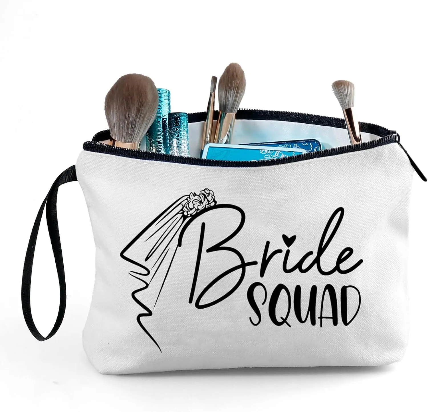 Bachelorette Gifts for Bride, Team Bride, Bride Squad, Maid of Honor Gifts for Her, Friends, Daughter, Sister, Bride Makeup Bag, Bachelorette Gift Bag, Bachelorette Party Accessories