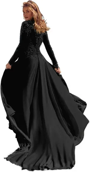 Beach Boho Wedding Dresses for Bride 2025 Sexy V Neck Bridal Dress for Women Lace Appliqued Long Ball Gown with Train