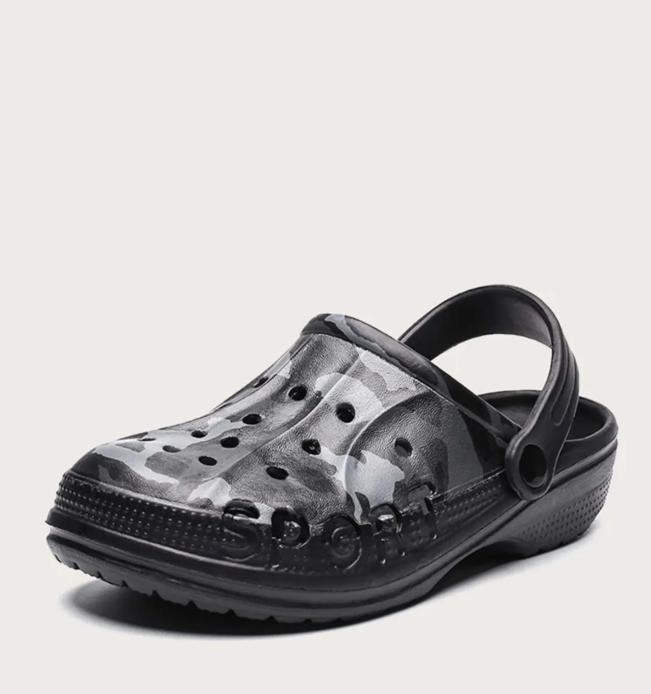 Boys Camo Graphic Vented Summer Clogs