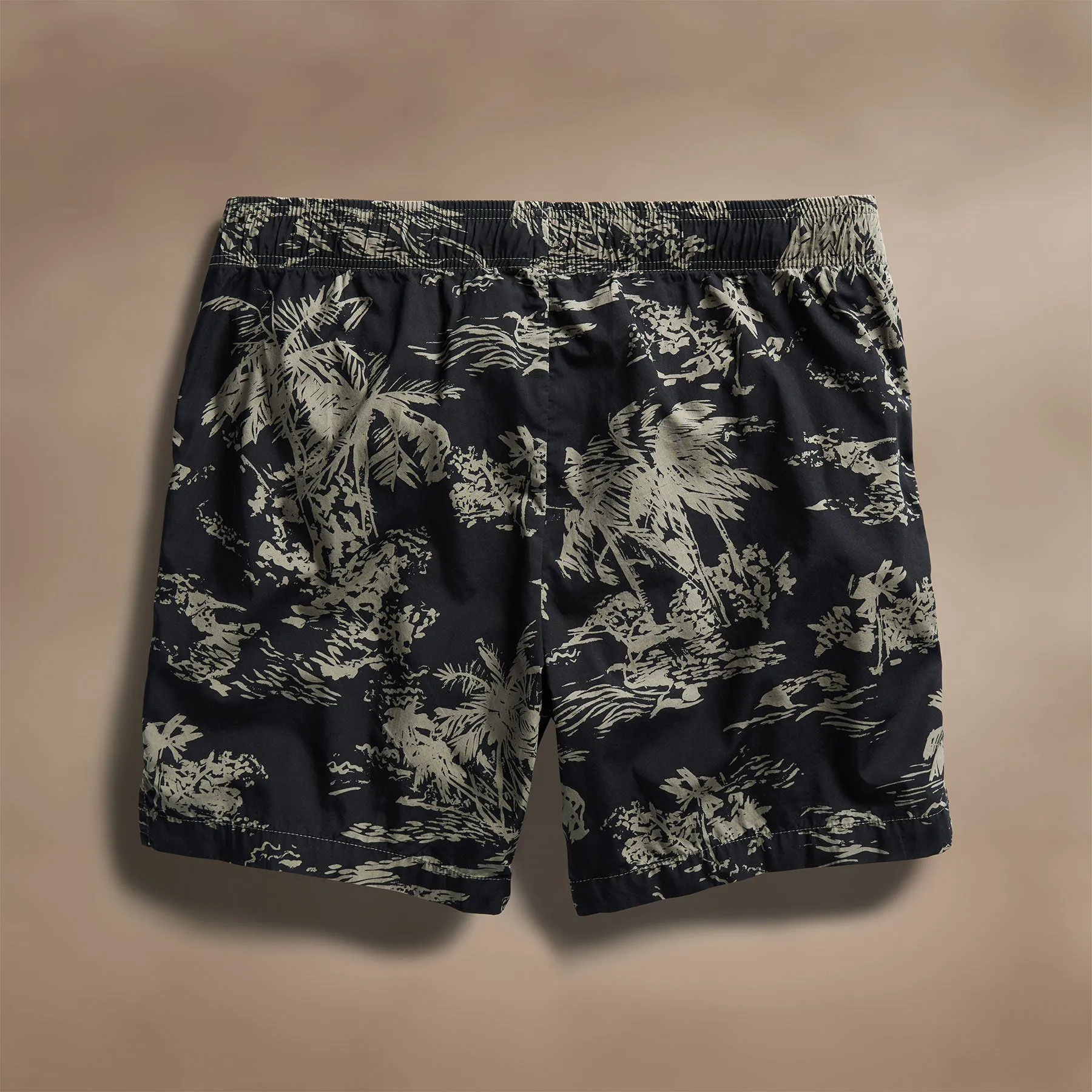 Brandílera Print Boardshort - Black/Army Green Pigment