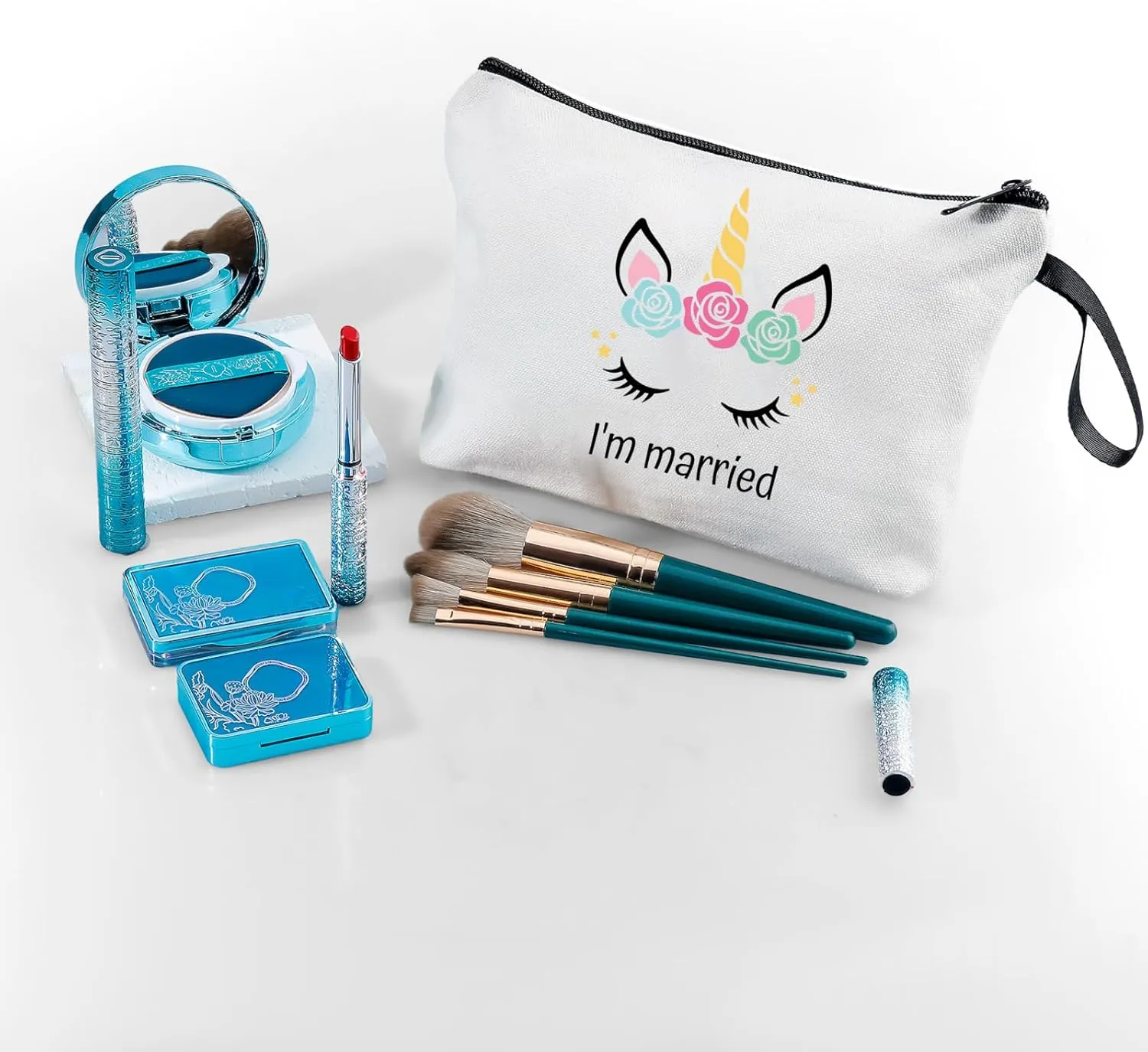 Bridal Shower Gift, Bride to Be Gifts, Bridal Shower Wedding Gifts, Bachelorette Gift Bag, Unicorn Gift Bag, Travel Makeup Bag, Bachelorette Party Accessories, Engagement Gift, Bridesmaid Gifts