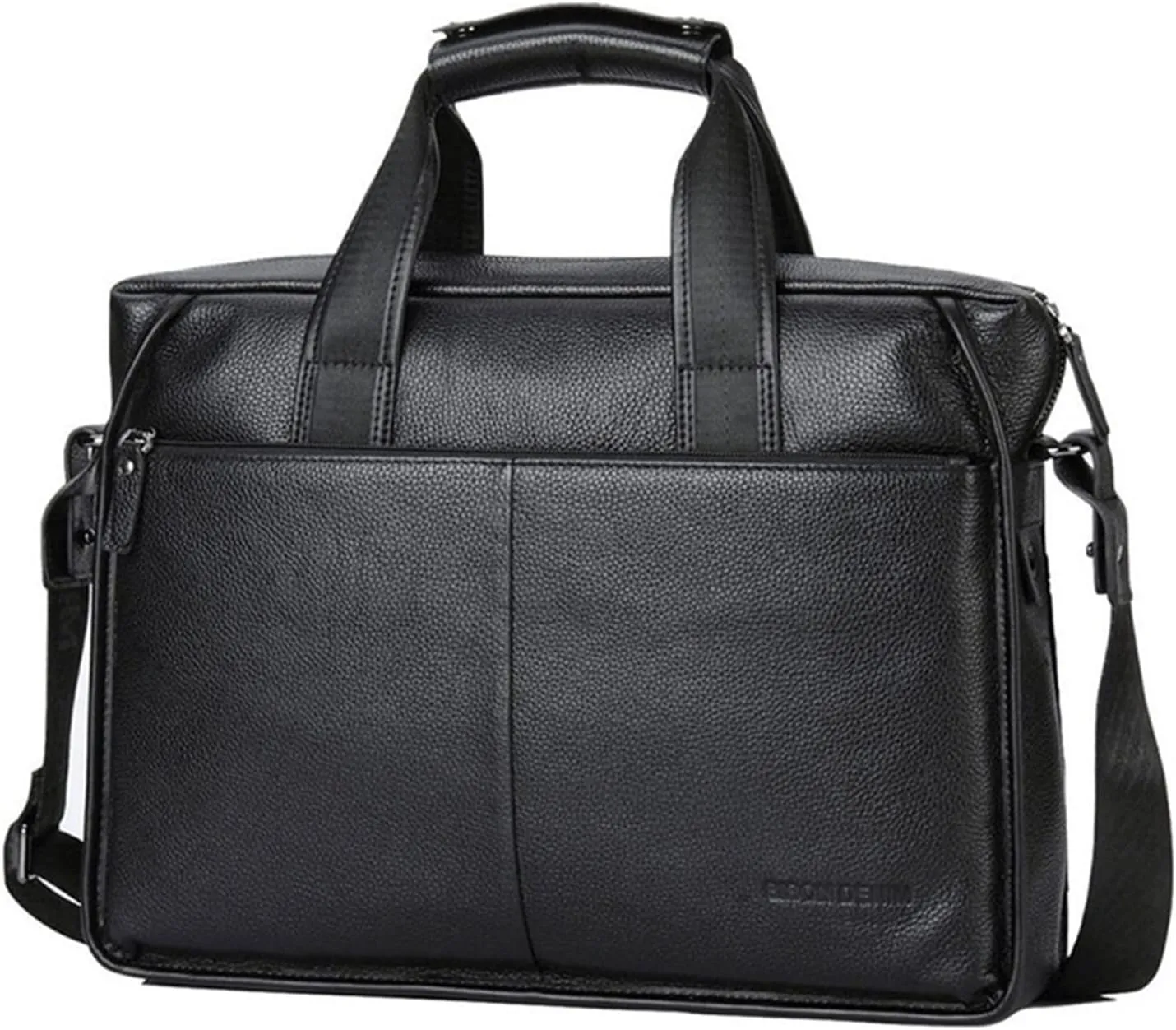 Briefcases Messenger Bags Laptop Bag Genuine Leather Men Briefcase Large Capacity Laptop Soft Messenger Bag Business Black Handbag