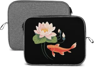 Carp Japan Fish Lotuses Flower Laptop Case Notebook Case Laptop Sleeve Bag Computer Bag Briefcase Carrying Cover 14inch