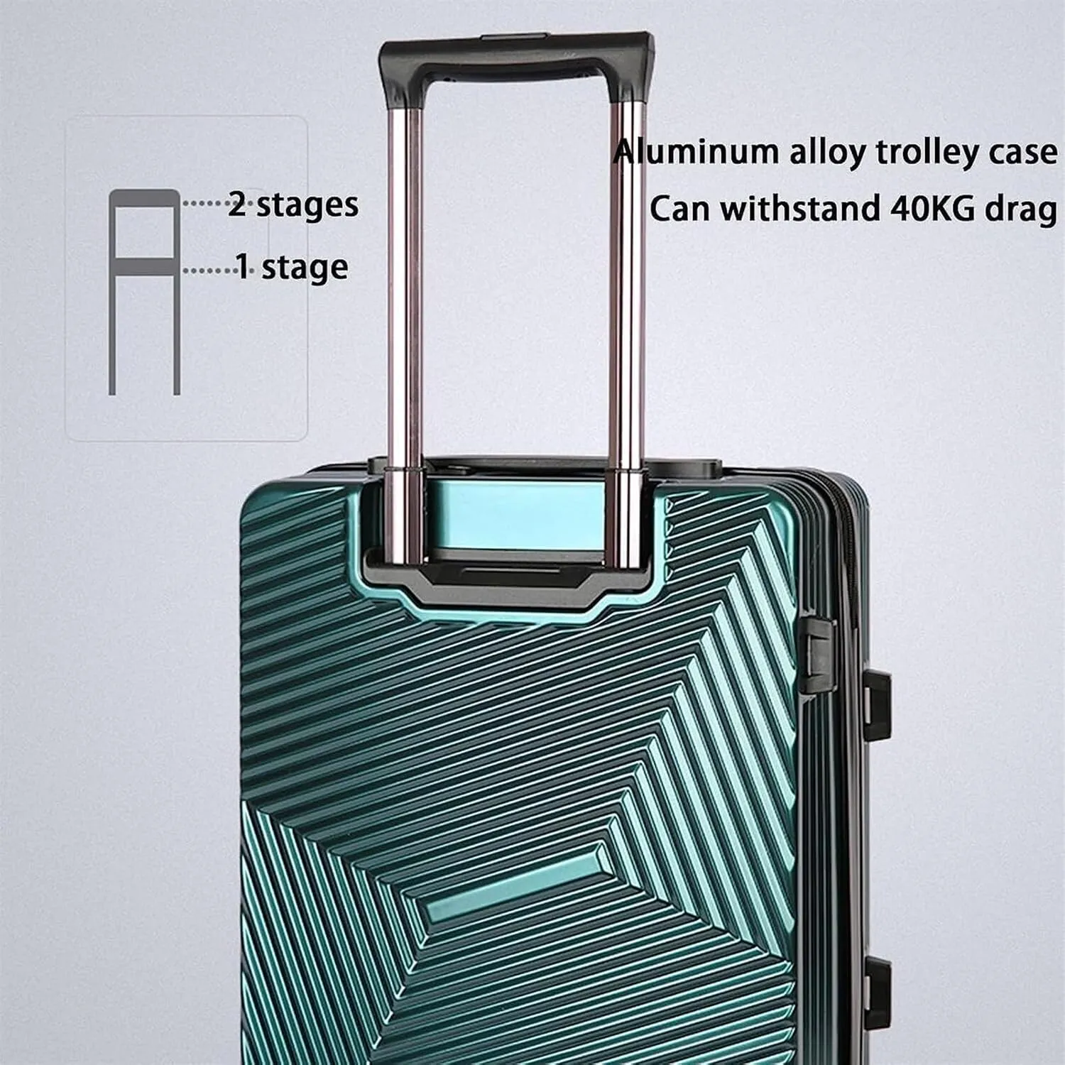 Carry-On Portable Suitcases Aluminum Frame Luggage With Spinner Wheels Carry On Luggage Luggage Carry On (Color : B, Size : 20 in)