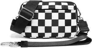 Checkered Sling Backpack Women Crossbody Bags Bum Bag Cute Cross Body Hobo Satchels Shoulder Sport Wallet Purses 2025