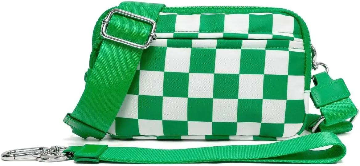 Checkered Sling Backpack Women Crossbody Bags Bum Bag Cute Cross Body Hobo Satchels Shoulder Sport Wallet Purses 2025