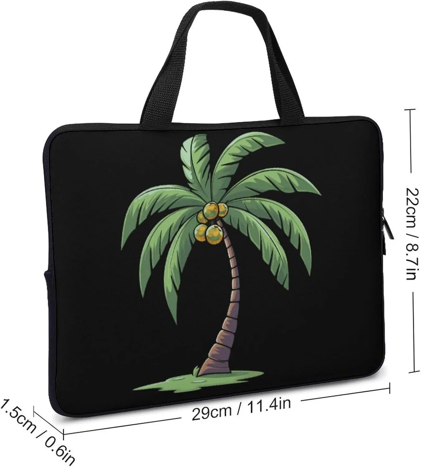Coconut Tree Graphic Laptop Bag Carrying Case Computer Protective Sleeve Case Briefcase for Men Women