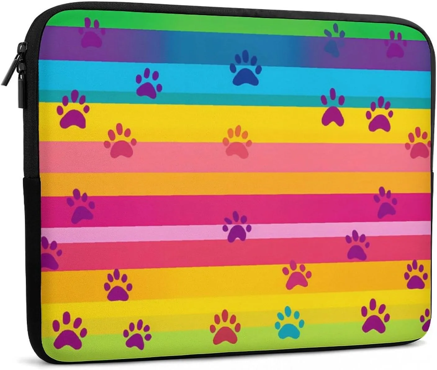 Colorful Dog Paw Laptop Case Sleeve Bag 15inch Durable Shockproof Protective Computer Carrying Cover Briefcase