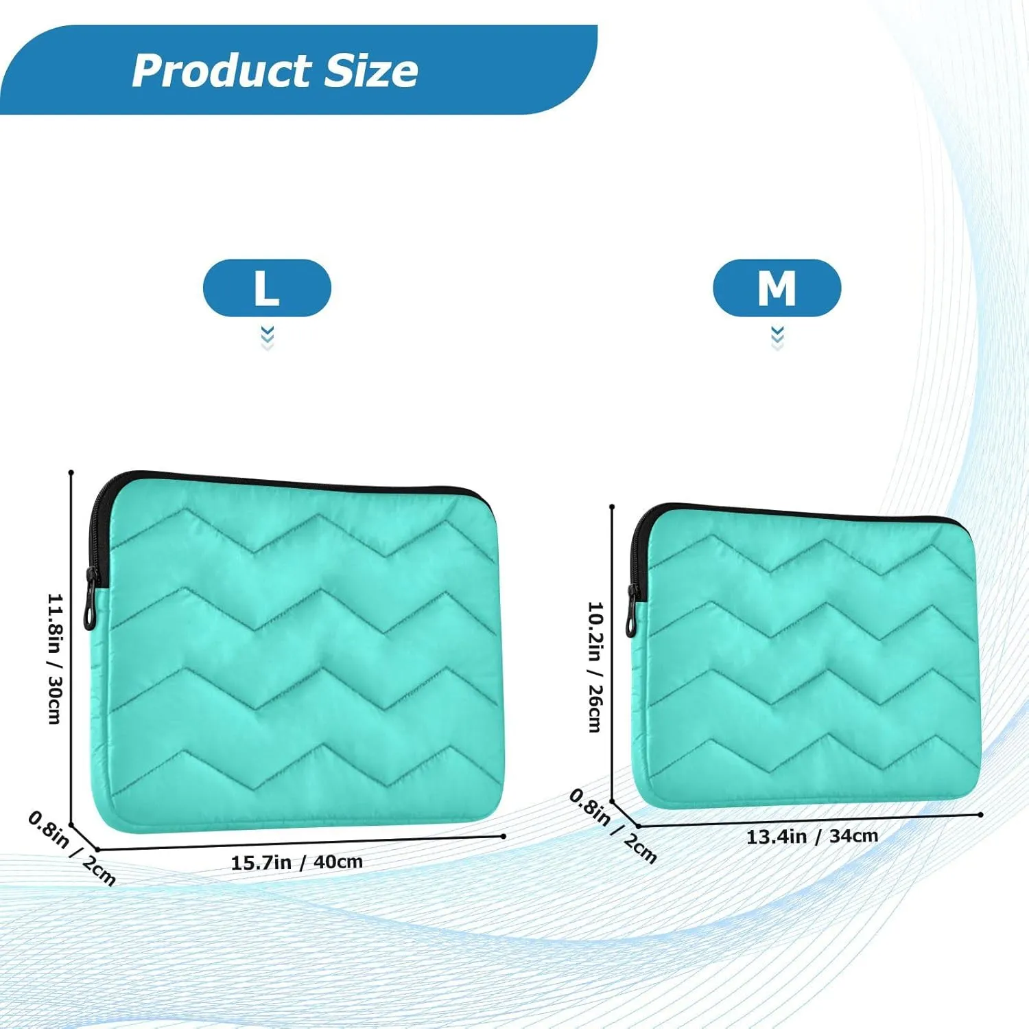 Computer Laptop Bag Thin Computer Carrying Bag Turquoise Waterproof Briefcase Bag