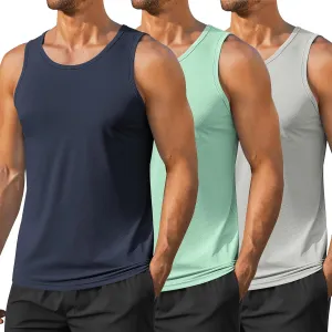 COOFANDY Men's Workout Tank Tops UPF 50  Sleeveless Gym Muscle Shirts Cooling Quick Dry Bodybuilding Tanks for Swim Beach