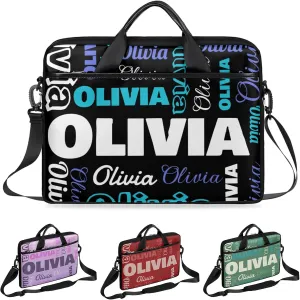 Custom Laptop Bag 15 Inch with Name Personalized Laptop Shoulder Bag Case Briefcases for Women Men Gifts