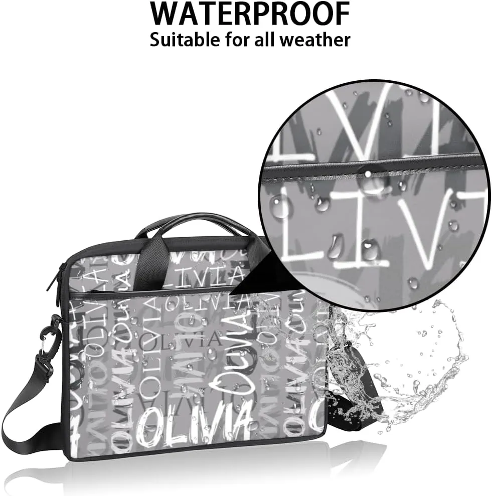 Custom Laptop Bag 15 Inch with Name Personalized Laptop Shoulder Bag Case Briefcases for Women Men Gifts