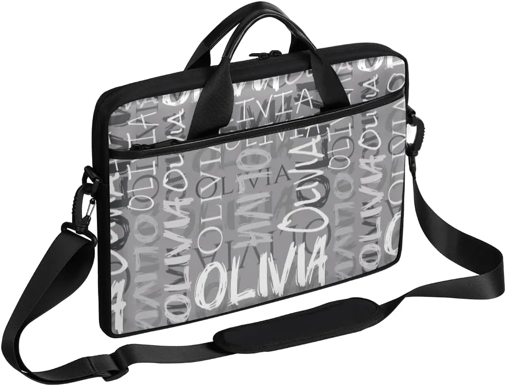 Custom Laptop Bag 15 Inch with Name Personalized Laptop Shoulder Bag Case Briefcases for Women Men Gifts
