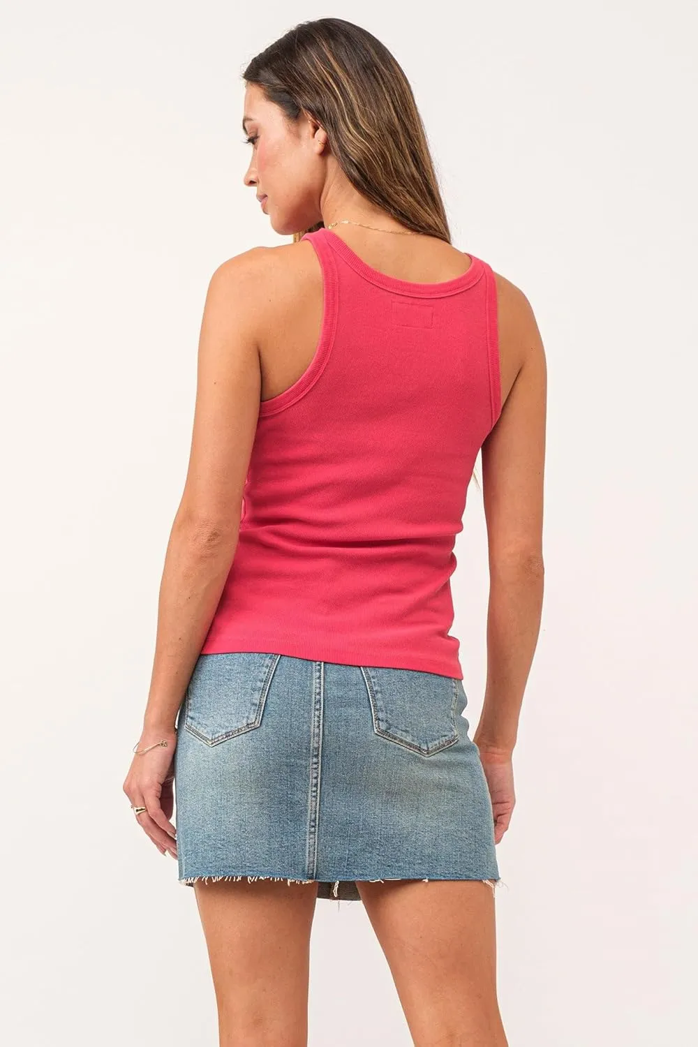 DEAR JOHN Tamia Women's Racer Tank Crewneck Sleeveless
