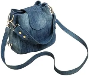 Denim Bucket Hobo Bags Women Cute Underarm Shoulder Bag Crossbody Purse Y2k Satchels Evening Top-handle Tote Handbag