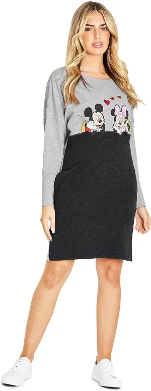 Disney Sweater Dress Mickey Mouse Minnie Mouse Oversized Hoodie Casual Dresses, Stitch Gifts for Women