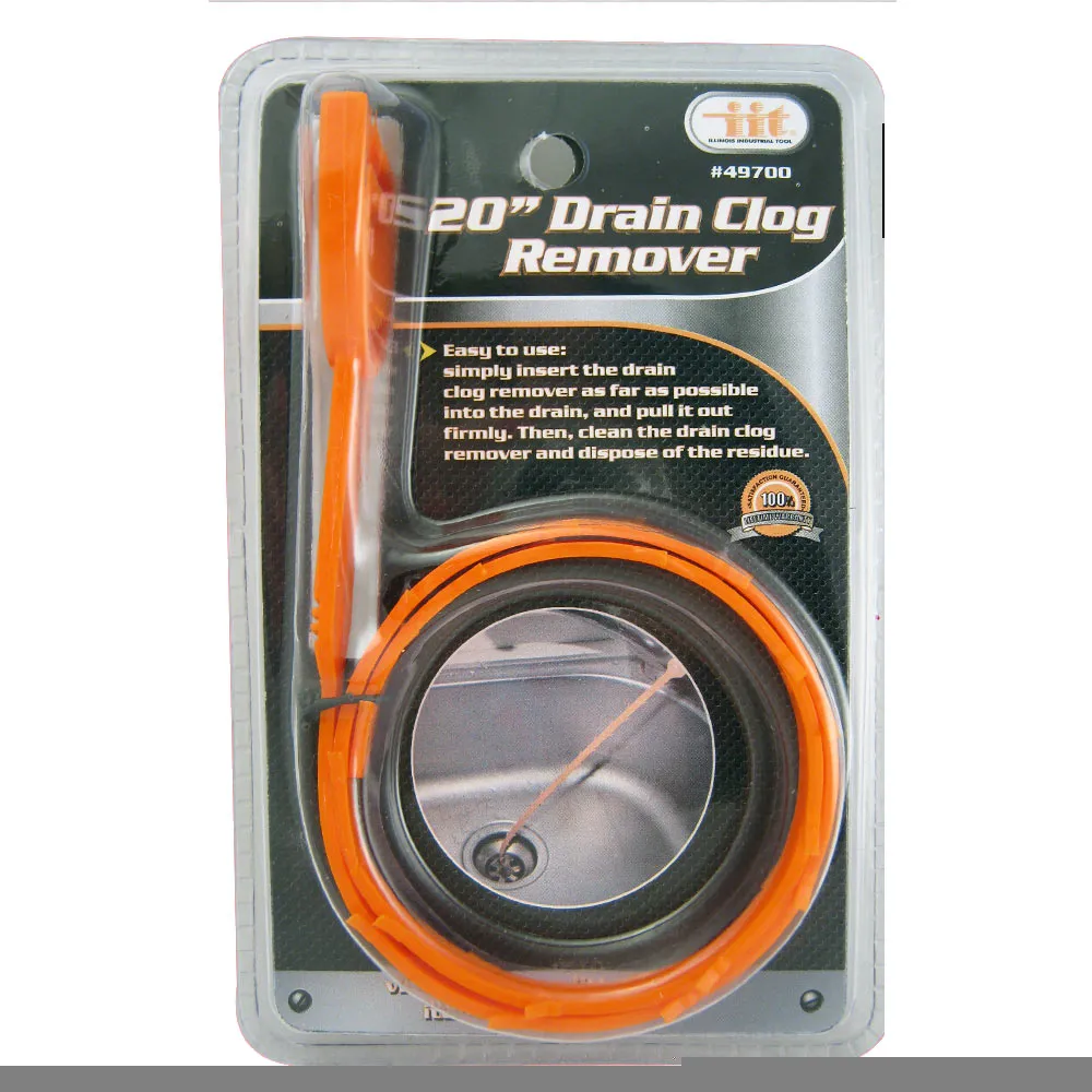 Drain Snake Clog Remover 20" Sink Slow Fixe Hair Clear Tool Removal Cleaner New