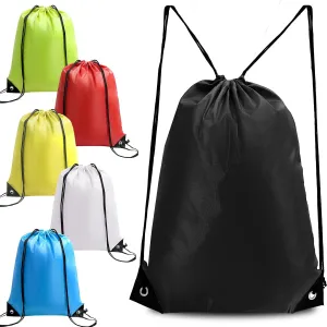 Drawstring Backpack 6 Pcs Drawstring String Bags Bulk,Waterproof String Backpack for Sports