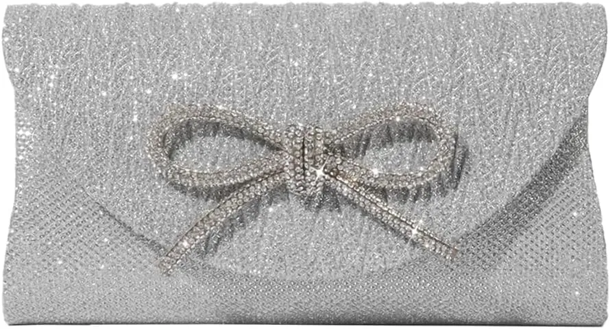 Evening Bag for Women Rhinestone Formal Handbag Satin Sparkly Satchel Purse Wedding Party Prom Purse