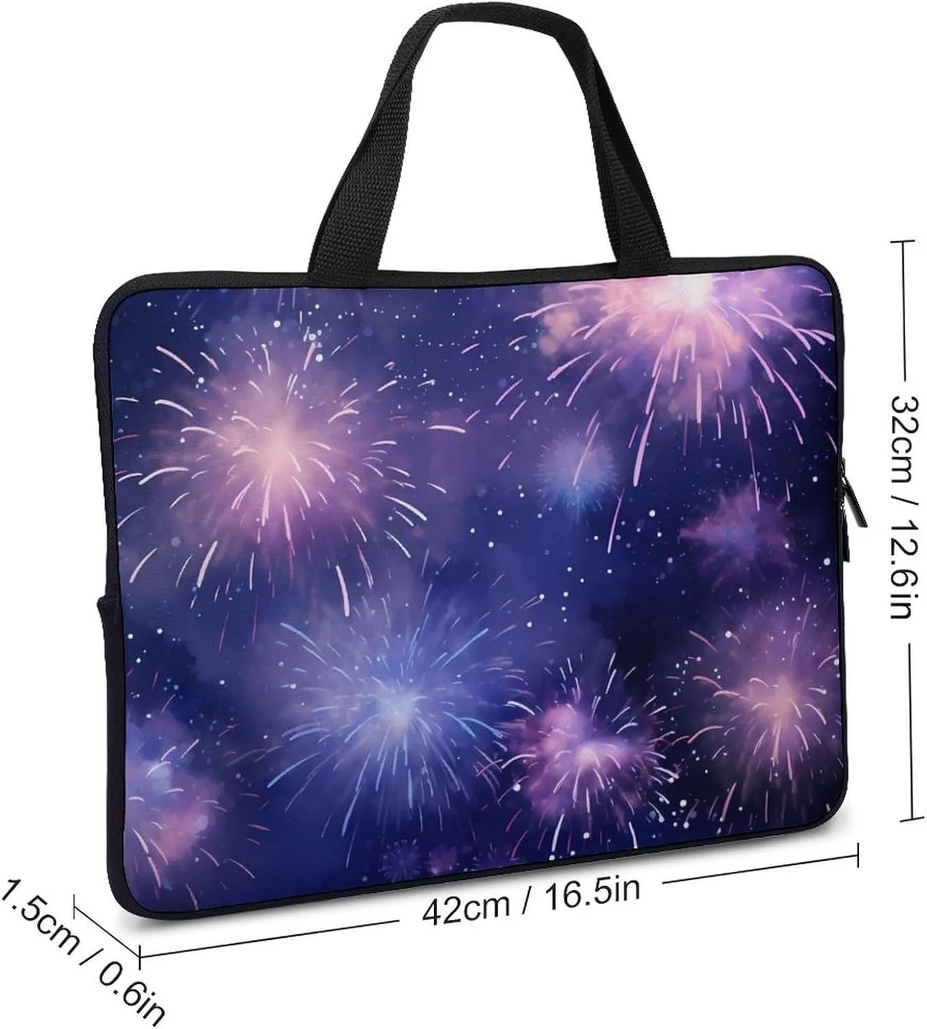 Fireworks Laptop Bag Carrying Case Computer Protective Sleeve Case Briefcase for Men Women
