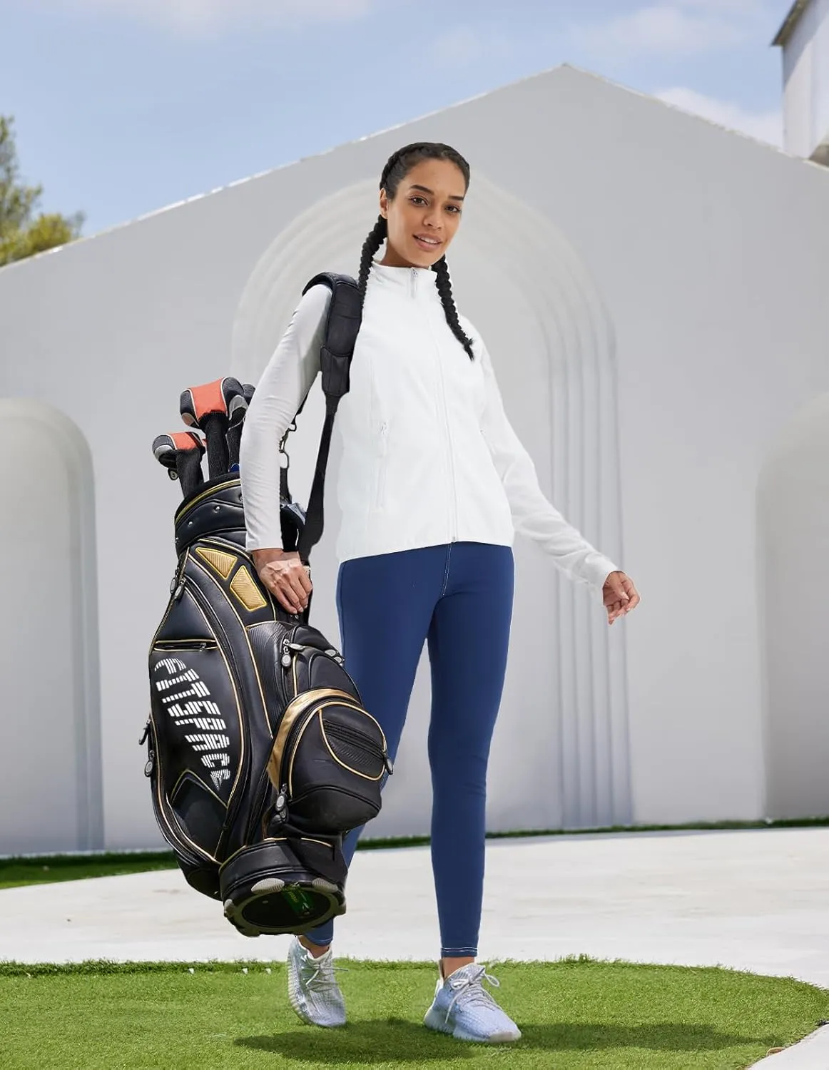 fit space Women's Softshell Vest Athletic Warm Up Sleeveless Scrub Jacket Zip Pockets Cycling Running Golf