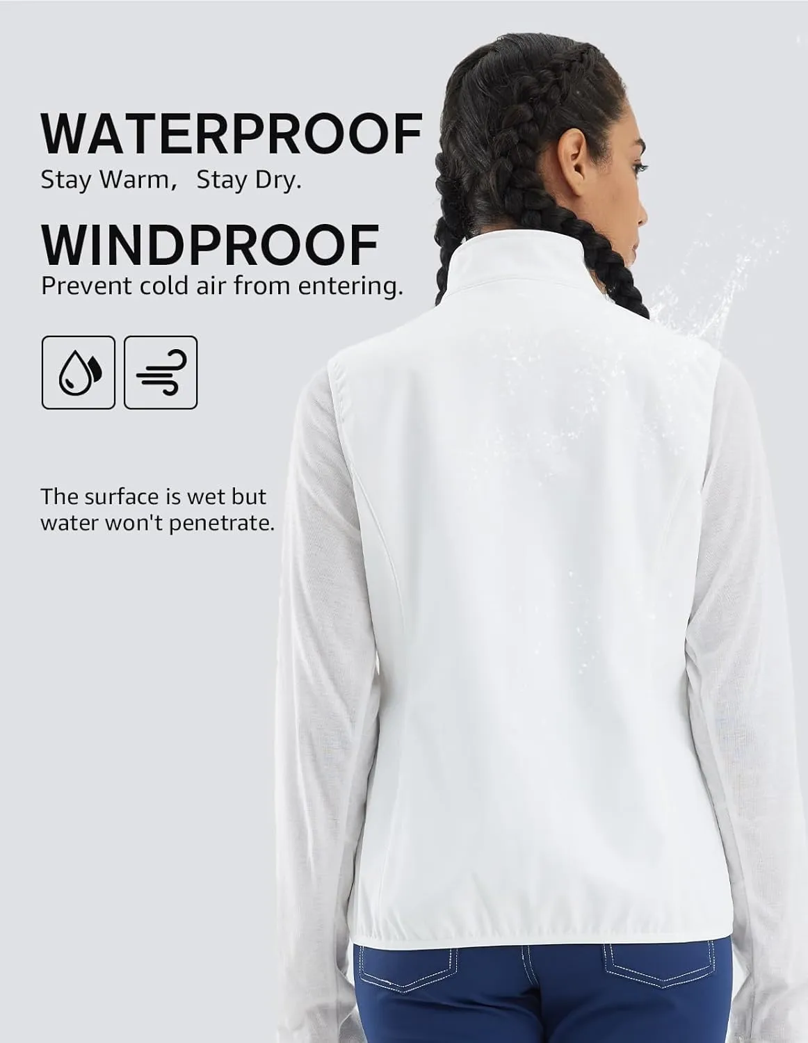 fit space Women's Softshell Vest Athletic Warm Up Sleeveless Scrub Jacket Zip Pockets Cycling Running Golf