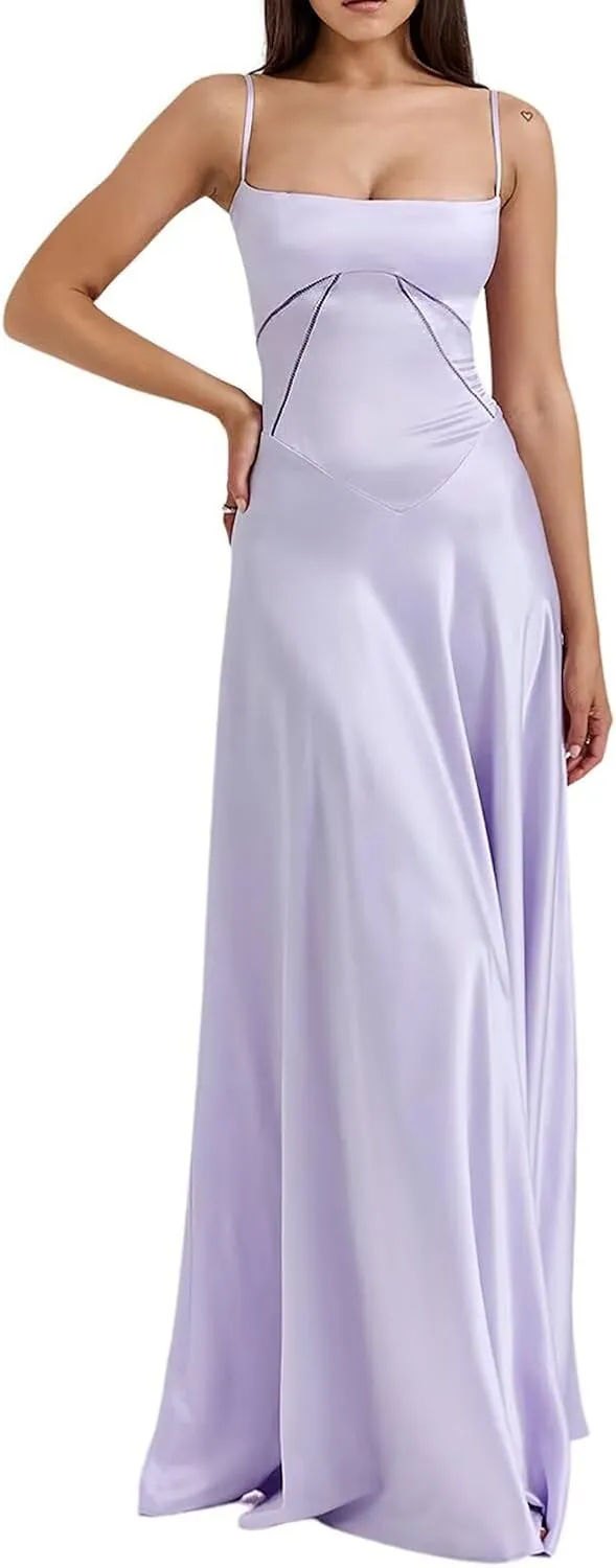 Floral Dress Long Spaghetti Strap Maxi Dress Formal Floral Cocktail Dresses for Women NA132