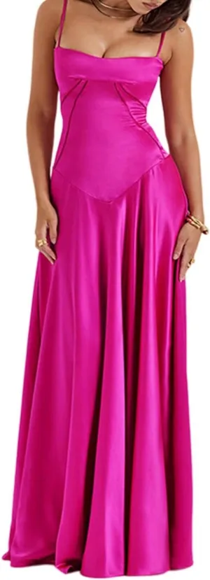 Floral Dress Long Spaghetti Strap Maxi Dress Formal Floral Cocktail Dresses for Women NA132
