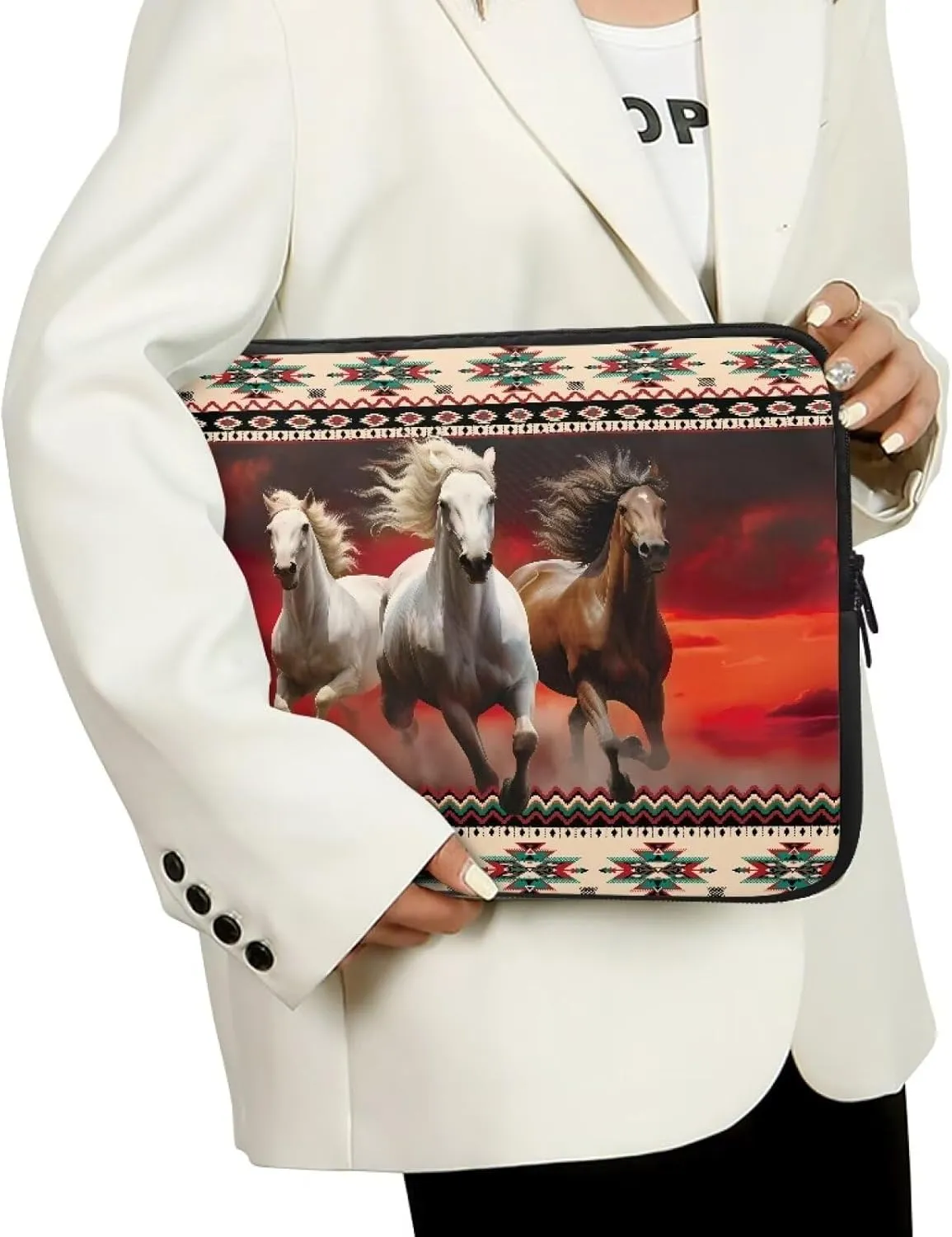 FOR U DESIGNS Laptop Carrying Case Bag Men's Computer Bag Durable Water-Repellent Business Briefcases