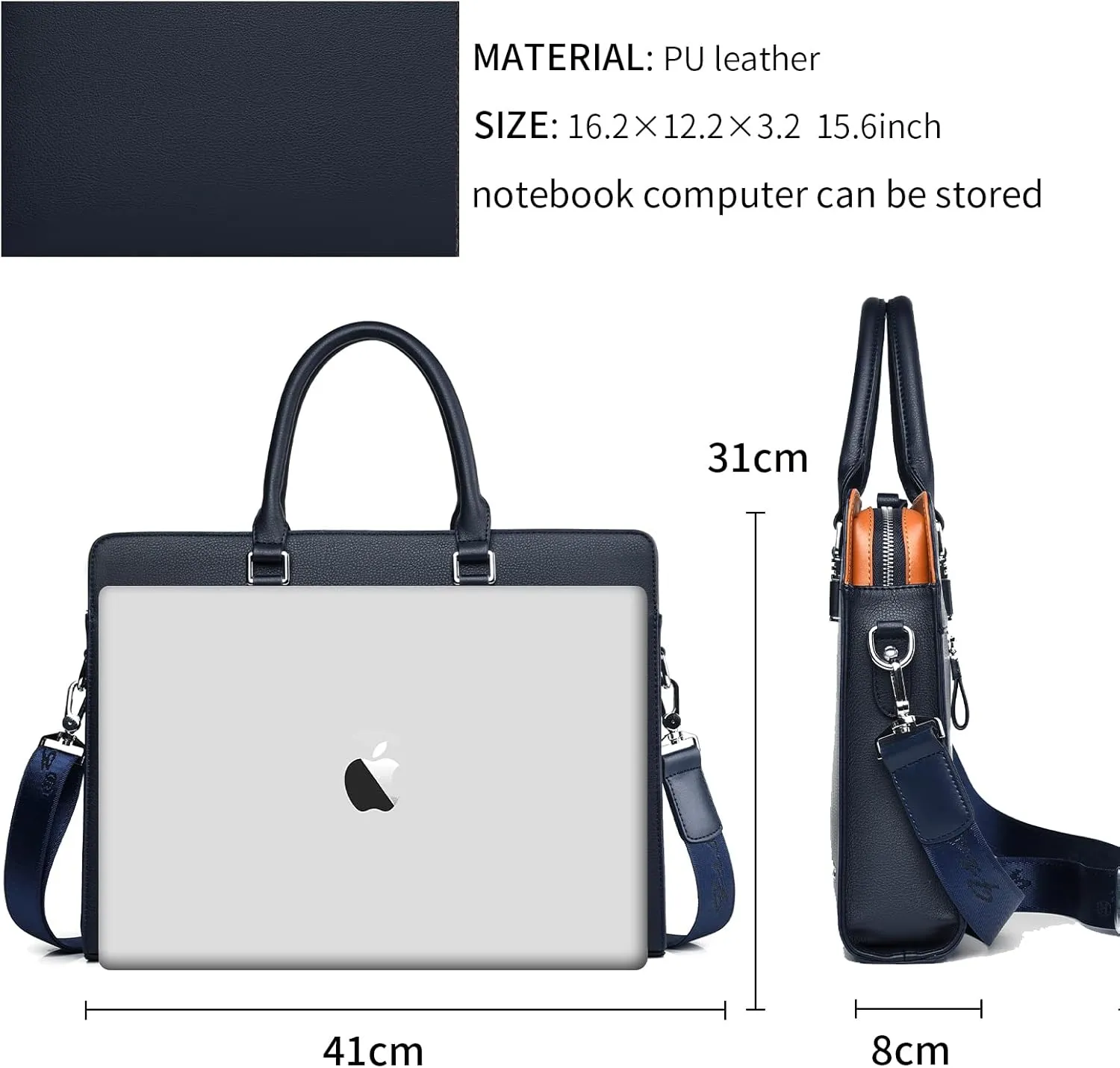 FSD.WG]Business Bag Leather Briefcase Shoulder Laptop Business Bag for Men