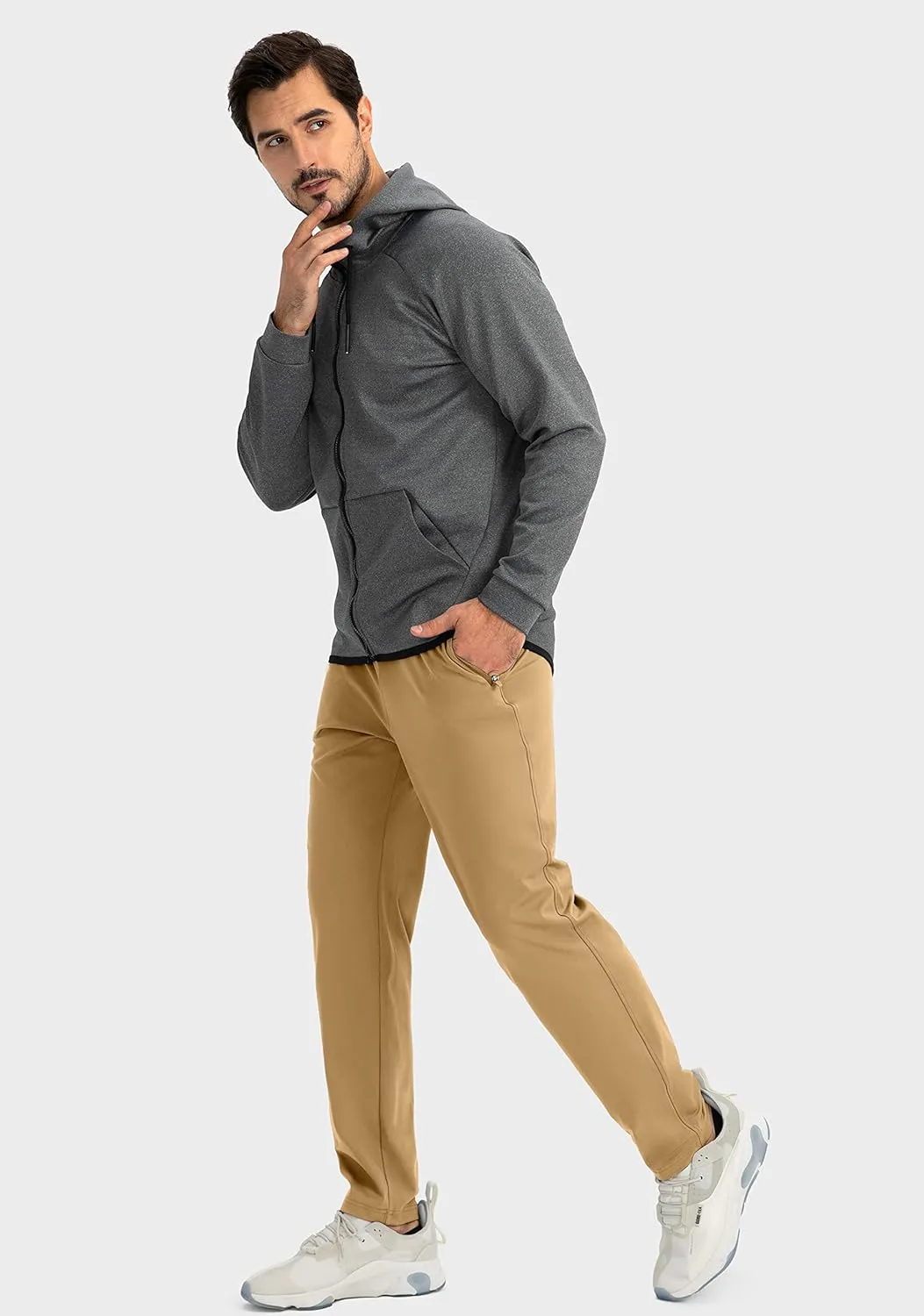 G Gradual Men's Sweatpants with Zipper Pockets Tapered Joggers for Men Athletic Pants for Workout, Jogging, Running