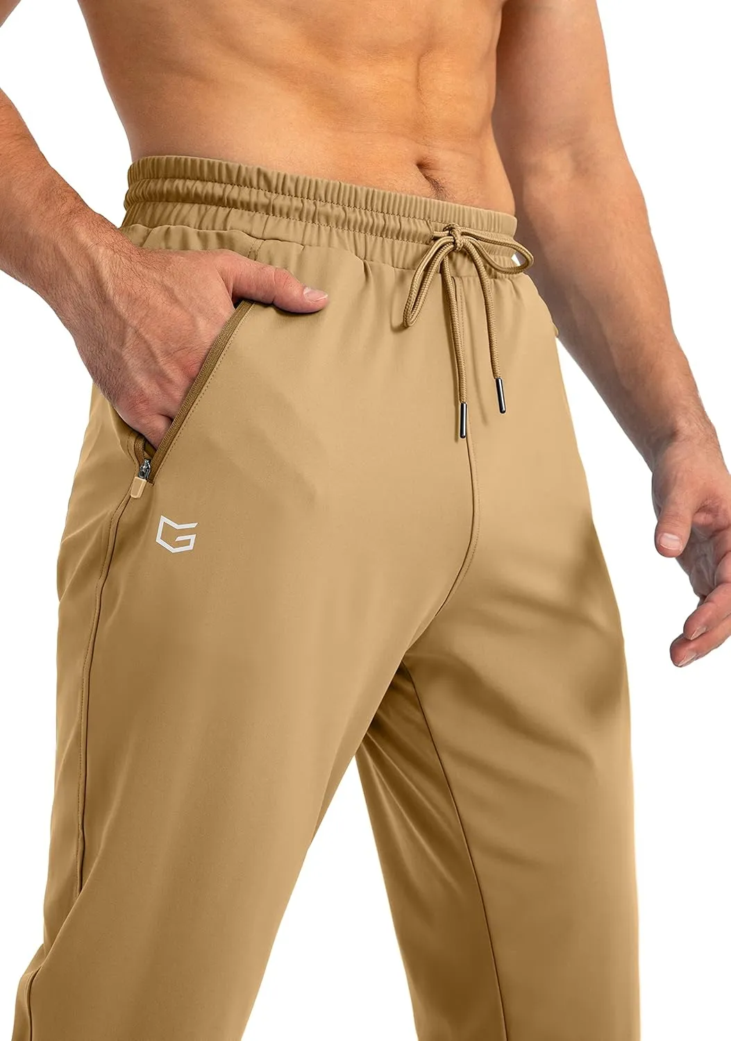 G Gradual Men's Sweatpants with Zipper Pockets Tapered Joggers for Men Athletic Pants for Workout, Jogging, Running