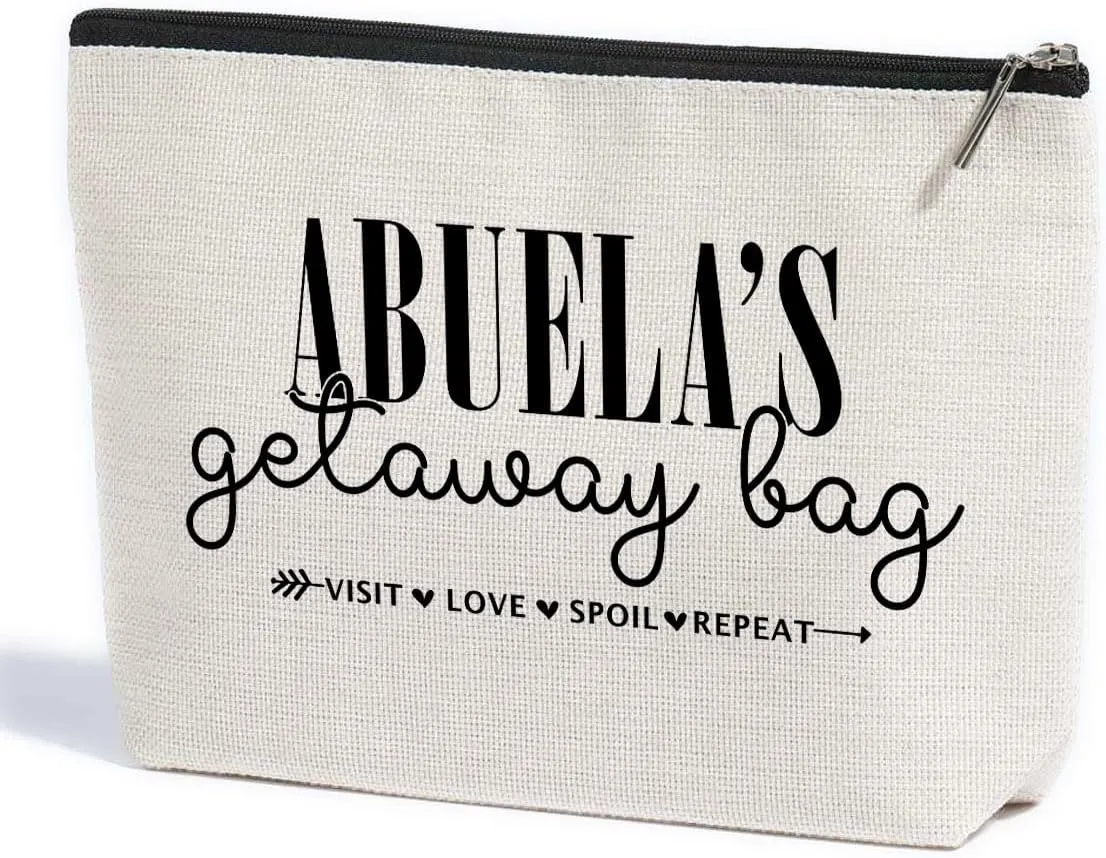 Grandma Gifts Abuela Gifts Makeup Bag Gifts for Grandma Travel Toiletry Bag Cosmetic Bag Mothers Day Christmas Retirement Grandmothers Day Gifts Grandma Birthday Gifts for Women Grandmother Granny