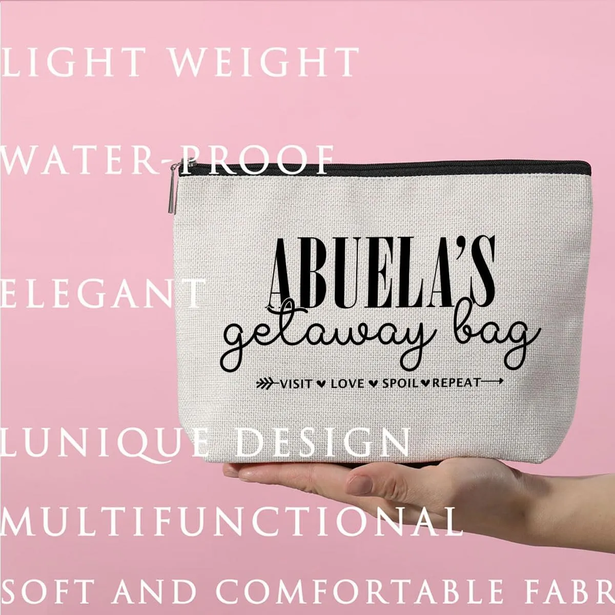 Grandma Gifts Abuela Gifts Makeup Bag Gifts for Grandma Travel Toiletry Bag Cosmetic Bag Mothers Day Christmas Retirement Grandmothers Day Gifts Grandma Birthday Gifts for Women Grandmother Granny