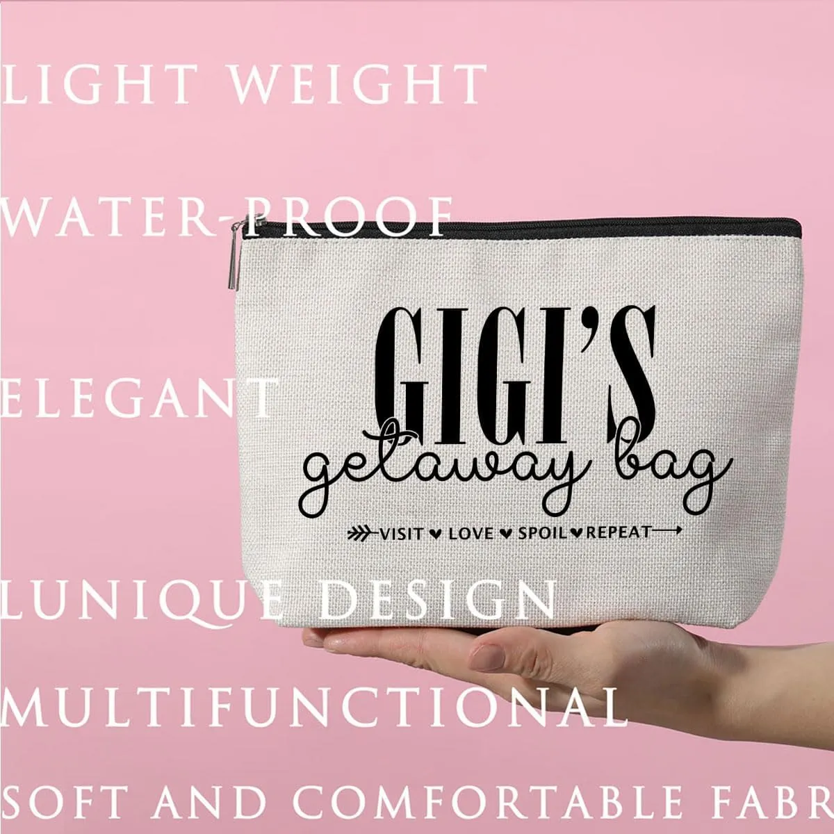 Grandma Gifts Gigi Gifts Makeup Bag Gifts for Grandma Travel Toiletry Bag Cosmetic Bag Mothers Day Christmas Retirement Grandmothers Day Gifts Grandma Birthday Gifts for Women Grandmother Granny Mimi