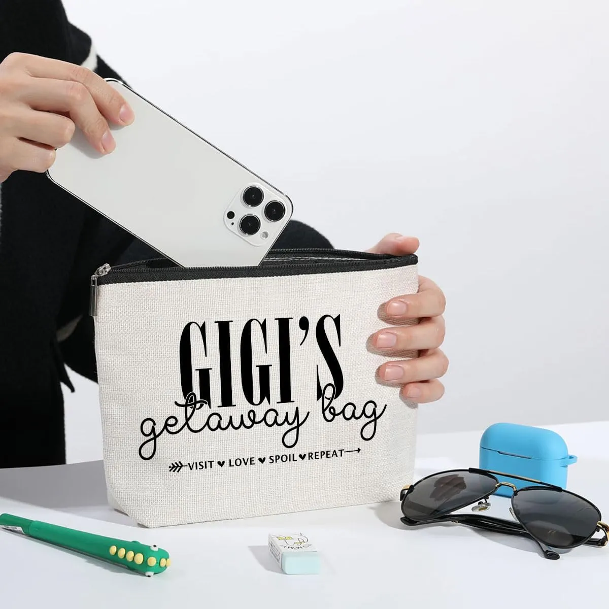 Grandma Gifts Gigi Gifts Makeup Bag Gifts for Grandma Travel Toiletry Bag Cosmetic Bag Mothers Day Christmas Retirement Grandmothers Day Gifts Grandma Birthday Gifts for Women Grandmother Granny Mimi