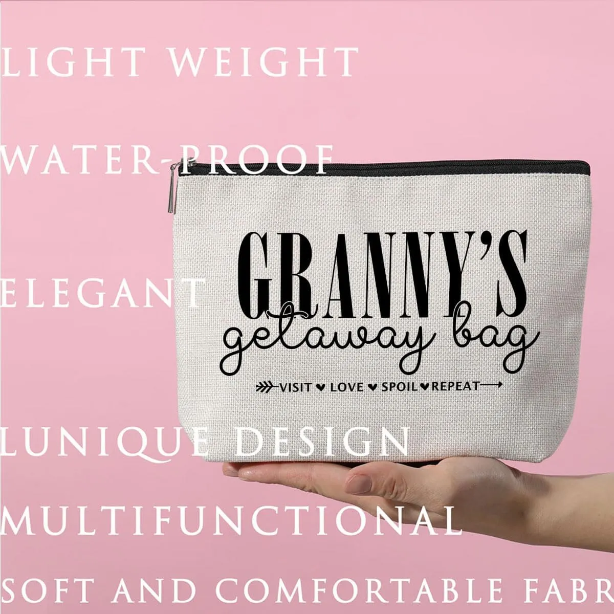 Grandma Gifts Granny Gifts Makeup Bag Gifts for Grandma Travel Toiletry Bag Cosmetic Bag Mothers Day Christmas Retirement Grandmothers Day Gifts Grandma Birthday Gifts for Women Grandmother Granny