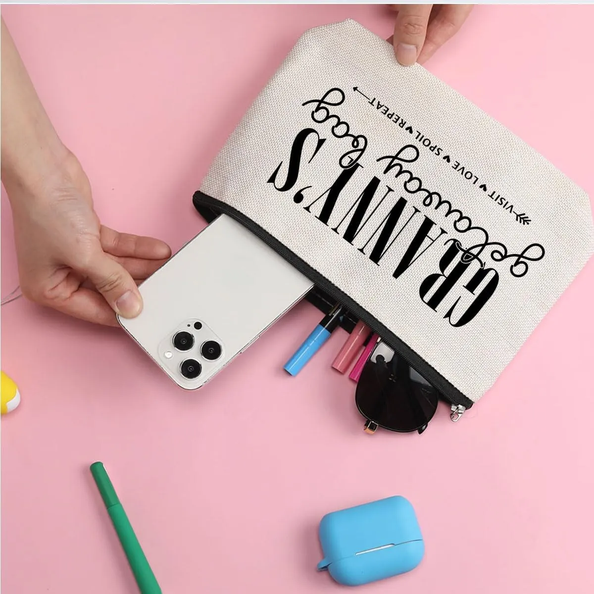 Grandma Gifts Granny Gifts Makeup Bag Gifts for Grandma Travel Toiletry Bag Cosmetic Bag Mothers Day Christmas Retirement Grandmothers Day Gifts Grandma Birthday Gifts for Women Grandmother Granny