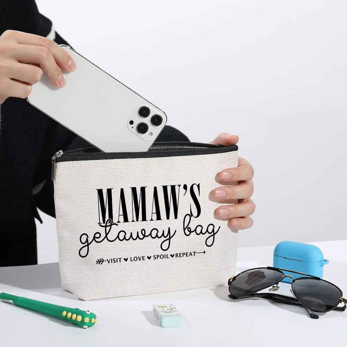 Grandma Gifts Mamaw Gifts Makeup Bag Gifts for Grandma Travel Toiletry Bag Cosmetic Bag Mothers Day Christmas Retirement Grandmothers Day Gifts Grandma Birthday Gifts for Women Grandmother Granny