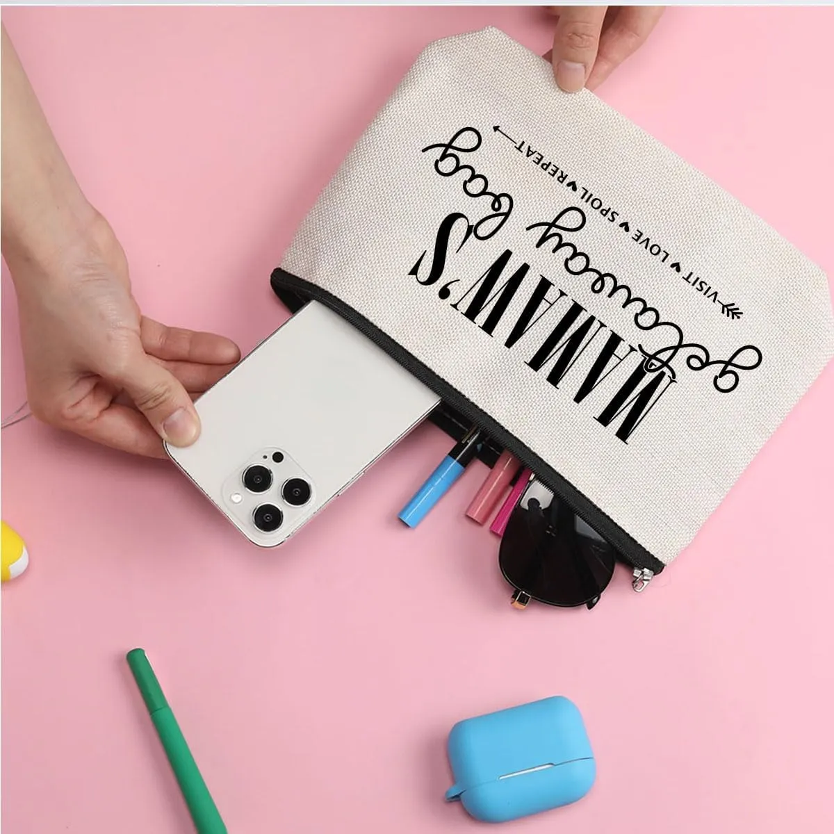 Grandma Gifts Mamaw Gifts Makeup Bag Gifts for Grandma Travel Toiletry Bag Cosmetic Bag Mothers Day Christmas Retirement Grandmothers Day Gifts Grandma Birthday Gifts for Women Grandmother Granny