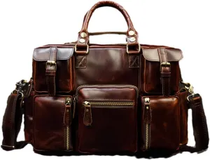 Haitpant Natural Leather Men Briefcases With Shoulder Strap Laptop Notebook Hand Bag Business Briefcase Bag