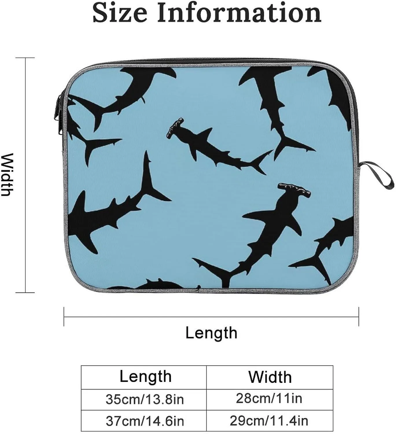 Hammerhead Shark-1 Laptop Bag Protective Laptop Sleeve Bag Briefcase Carrying Case Handbags for Men Women